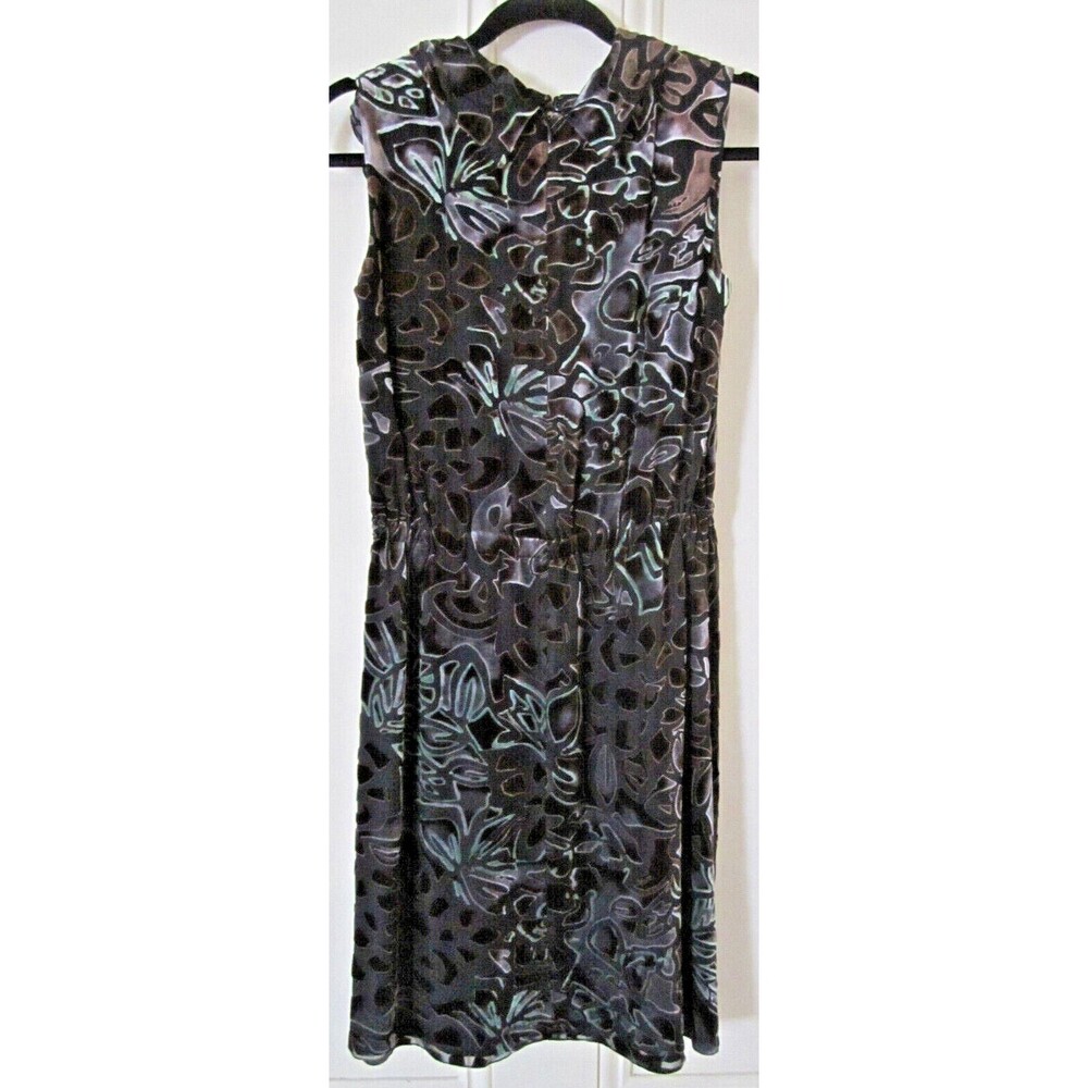 Armani Collezioni sleeveless gray burnout velvet dress, approx. ladies' size 4